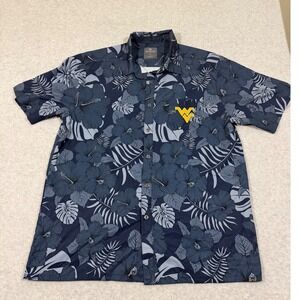 Colosseum Mens Button Up‎ Shirt West Virginia Mountaineers WVU Floral Size L